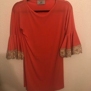 Bright and fun bell sleeved dress!